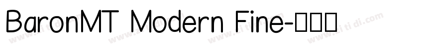 BaronMT Modern Fine字体转换